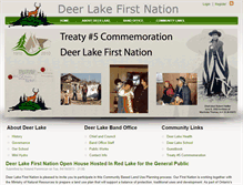 Tablet Screenshot of deerlake.firstnation.ca